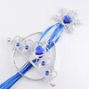 Sneeuwvlok Lint Wands Crown Set Fairy Wand Meisje Kerstfeest Sneeuwvlok Edelsticks Magic Wands Hoofdband Crown Tiara Kleurrijke IB298