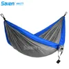 Double Single Portable Camping Hammock - Parachute Leve Nylon com Hammok Tree Straps Set- 2 Pessoas Equipamento Kids