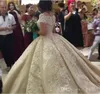 Gorgeous Ruffles Ball Gown Wedding Dresses Elegant Off Shoulder Lace Applique Short Sleeves Beach Wedding Gown Custom Made Bridal Dresses