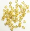 الشحن مجانا 1000 قطع مطلية بالذهب فاصل ندفة الثلج الخرز لصنع المجوهرات سوار 7 ملليمتر