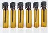 Parfymflaska Refillerbar Amber 1ml Roll On Fragrance Parfum Glasflaskor Essential Oil Perfumes Bottling B700