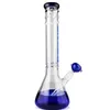 Hookah 14 '' Beaker Bong z ładnym designem Nowy zielony losowy baza bazowa rura wodna 14-18 mm Downstem Tall