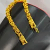 klassisk gåva 18k gul guldfylld kvinnliga män armband kedja 7,8 "lång