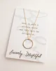 Collana con pendenti circolari di spedizione gratuita Collana con eternità Karma Infinity Oro Gioielli minimalisti Dainty Forever Circle Collana regalo