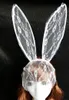 Cosplay Face Eye Lace Veil Mask pannband kanin kanin långt öron hårband halloween julfest fancy klänning boll maskerad rekvisita ny gåva