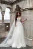 Sukienki Aline Ręka Krzyza miękka tiulowa sukienki ślubne kobiety iluzja wycięcie