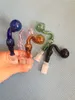 Gros pas cher réel image coloré verre crâne Banger 14mm 18mm mâle et femelle banger verre seau bol en verre pour huile dab verre bongs