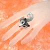 Luxury design All Inlaying Rhinestones Enagement rings for women Fox Style chunky squirrel rings Oversized Cocktail Ring RN-384A