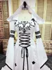 Real Picture Gothic Wedding Dress Black and White Muslim Dresses with Hat Exquisite Embroidery Lace Appliques Bridal Gowns Bell Sleeves