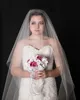 Nowa najwyższa jakość Najlepsza Sprzedaż Romantyczna Kaplica Biała Ivory Cut Edge Veil bez Gear Bridal Head Kawałki do sukni ślubnych