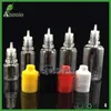 Electronic Sigarette Ejuice Flessen Lege Flessen Kind Proof Plastic Tamper Evident Fles 5 ml 10ml 15ml 20ml 30ml 50ml Pet Dropper Fles