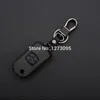 Hand gestikt lederen autosleutel Case Cover voor Mazda 3 5 6 8 MAZDA 323 CX-7 CX-9 2 Knoppen Vouwtoets Keychain Accessoire