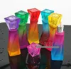 Gradient Bright colored alcohol lamp --glass hookah smoking pipe Glass gongs - oil rigs glass bongs glass hookah smoking pipe - vap- v