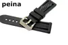 22mm 24mm man ny toppklass Black Diving Silicone Rubber Watch Bands Rem f￶r Panerai Bands295Z