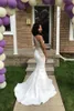 Jewel White Aftonklänningar Sheer Neck med Applique Beaded Prom Klänningar Öppet Back Mermaid Style Sweep Train Custom Gjorda Party Gowns 2017