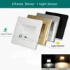 Led trap licht lamp beweging menselijk lichaam induction sensor wandlamp 1.5w + lichtsensor stap nacht naar beneden trappenhuis verlichting 100-240V