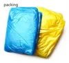 500pcs One-time Raincoat Fashion Hot Disposable PE Raincoats Poncho Rainwear Travel Rain Coat Rain Wear Travel Rain Coat