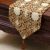 Lengthen Luxury Happy Flower Table Runner Fashion China style Silk Brocade Coffee Table Cloth High End Dining Table Mats Placemat 230x33 cm
