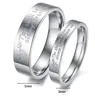 Coeur titane acier Couples anneaux bijoux de mode de haute qualité amour fête de mariage cadeau anneaux en gros Style coréen nouveau Style