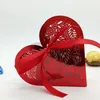 100 scatole di cioccolatini con scatola di caramelle a forma di fiore a forma di cuore vuoto con taglio laser con nastro per regalo di favore per baby shower
