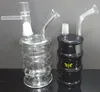Glass Oil Rigs bong Rig Recycle drum 14mm nail and dome 6.6" Hookahs dab clear black for choose