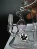 Pink Recycler Bong Glass Bongs nexusglass hitman glass hightimes Bong 14.4mm joint en verre huile dab rig Glass Rig