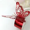 F3 240pcs Laser Cut Hollow Butterfly Papperskort Servett Ring Serviette Buckle Holder Hotell Bröllopsfest Favorit Decoration