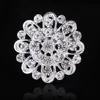 2016 New style wholesale Fashion Jewelry silver color Flower Brooch women crystal pins Wedding Brooches small size