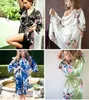 Femmes solide royan soie Robe dames Satin pyjama Lingerie vêtements de nuit Kimono Robe de bain pyjama chemise de nuit 17 couleurs #3698
