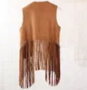 Европейская мода Новый дизайн женский осенний рукавиц с кустарником из кустарника из кожа кожа средний длинный жилет