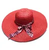 Nouveau chapeau de plage à grand bord, chapeau de paille solaire pour femmes, casquettes d'été percées pliables, 17 couleurs disponibles, 20 pièces/lot