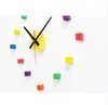 Original muted colorful brief stickers wall clock,creative DIY bedroom living room wall sticker clock watch,cute home decoration