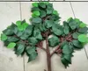 Plastic plant groen kunstmatige banyan bladeren ficus takken gras huisdecoratie paarse tak 12pcs8142776