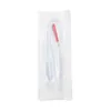 50 datorer Permanent Makeup Eyebrow Tattoo 19 Bevel Round Needles Microblading Needle 3D Eyebrow Brodery 19 Fog Round Needle Red4108122