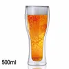 JANKNG 1 Pcs Clear Unbreakable Silicone Clear Cup Red Wine Double Wall Glass Beer Cup Whiskey Cups Glassware Bar Travel Bottle free ship