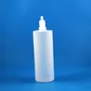 100 Pcs 120ML Plastic Dropper Bottles Squeezable Flat Shoulder With Tamper Proof Evidence Cap & Long Thin Needle Nozzle Tips Liquid Oil Juice Sub Pack 120 mL