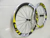 Aluminum Ffwd Carbon Wheel Yellow Decal Carbon Fiber Wheelset 700C Road Clincher Wheelset 50mm R36 Hub