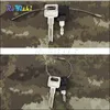 10st / mycket rostfritt stål tråd Keychain kabel nyckelring för utomhus vandring