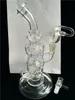 FTK Super thick glass bongs torus and Klein Recycle smoking water pipes Fab egg Holes 14.4mm joint High quality hitman bubbler