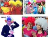 Men lady Clown Fans Carnival Wig Disco Circus Funny Fancy Dress Party Stag Do Fun Joker Adult Child Costume Afro Curly Hair Wig pa2067481