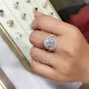 Anel de diamante de laboratório exclusivo 1ct, prata esterlina 925, bijuteria, noivado, aliança de casamento, para mulheres, festa de noiva, joias, presente 7737910