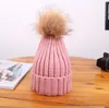 Winter Mode Frauen Beanie klassische eng gestrickte Pelz Pom Poms Hut Frauen Mütze Winter Beanie Kopfbedeckung Kopfschmuck Kopfwärmer Top Qualität