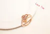 Luxury Cubic Zirconia Ring Rose Gold Plated Lock Charms Ring For Women Vintage Finger Ring Wedding Party Brud Costyme Jewelry259e