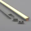 Aluminiumprofil Linjär ljusskåp Garderob LED Striphållare med lock