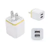 Dual USB Wall Charger Adapter voor iPhone X 8 Plus iPad Samsung Galaxy S8 S7 S9 mobiele telefoons