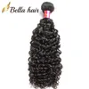 100% Não Transformados Cor Natural Trama Do Cabelo Peruano 3 pçs / lote Grau 9A Encaracolado Extensões de Cabelo Humano Frete Grátis