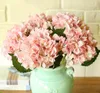 Konstgjord silke Hydrangea Big Flower 7,5 "Fake White Wedding Flower Bouquet för bordscenterpieces Dekorationer 15Colors