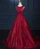 Потрясающие вечернее платье темно-красный атлас с вышивкой рукавов развертки поезд спинки длинные платья выпускного вечера реальные фото высокое качество темно-красный