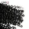 Brasileiro Cabelo Curadido Cabelo Virgem Top Lace Fechamento Médio Parte do Médio Peruano Malásia Indiano Camboja Indiano Mongol Deep Kinky Curly4910797