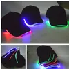 LED Light Hat Glow Hat Zwarte Stof Voor Volwassen Baseball Caps Lichtgevend 7 Kleuren voor Selectie Aanpassing Maat Kerstfeest